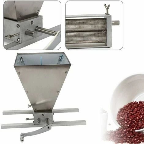 Moulin à Céréales En Aluminium - Moulin à Malt - Moulin à Grains De Maïs - Moulin à Grains En Acier Inoxydable Argenté - 3,6 Kg/min - Avec 2 Tiges En Aluminium 3 Moulin à Céréales En Aluminium - Moulin à Malt - Moulin à Grains De Maïs - Moulin à Grains En Acier Inoxydable Argenté - 3,6 Kg/min - Avec 2 Tiges En Aluminium – Image 3