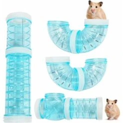 Tunnel De Connexion Externe Pour Hamster Calibre 5,5 Jouet De Tunnel En Tube De Hamster, Module De Jeu De Bricolage Varié Pour Exercice De Jouet Pour Souris Hamster Tunnel-Bleu 56Vingt