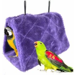 Perroquet Nid D'Oiseau Animal Nid D'hiver Hiver Chaud Hamac Cabane Pendaison De Peluche Suspendu Cage Pour Parrot Perruche Calopsitte Amazones Cacatoès Canari Cage Jouet (25x15x18cm,Violet) 56Vingt