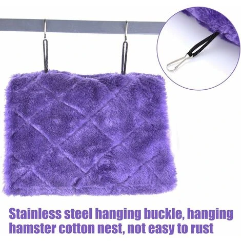 Perroquet Nid D'Oiseau Animal Nid D'hiver Hiver Chaud Hamac Cabane Pendaison De Peluche Suspendu Cage Pour Parrot Perruche Calopsitte Amazones Cacatoès Canari Cage Jouet (25x15x18cm,Violet) 56Vingt 4 Perroquet Nid D'Oiseau Animal Nid D'hiver Hiver Chaud Hamac Cabane Pendaison De Peluche Suspendu Cage Pour Parrot Perruche Calopsitte Amazones Cacatoès Canari Cage Jouet (25x15x18cm,Violet) 56Vingt – Image 4
