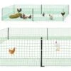 Kit Clôture électrifiable Filet à Poules 24 M Avec Porte 9 Piquets Double Pointe