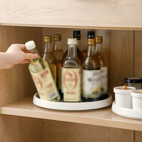 Stockage De Plateau à épices Tournant, Plateau Pivotant En Plastique Pour étagère à épices, Plateau Tournant à épices Pour Placard De Cuisine, 24,5 Cm X 3,5 Cm 3 Stockage De Plateau à épices Tournant, Plateau Pivotant En Plastique Pour étagère à épices, Plateau Tournant à épices Pour Placard De Cuisine, 24,5 Cm X 3,5 Cm – Image 3