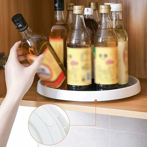 Stockage De Plateau à épices Tournant, Plateau Pivotant En Plastique Pour étagère à épices, Plateau Tournant à épices Pour Placard De Cuisine, 24,5 Cm X 3,5 Cm 4 Stockage De Plateau à épices Tournant, Plateau Pivotant En Plastique Pour étagère à épices, Plateau Tournant à épices Pour Placard De Cuisine, 24,5 Cm X 3,5 Cm – Image 4
