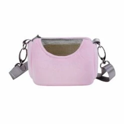 Mignon Sac Bandoulière Pour Hamster Sac De Transport Pour Hérisson Chaton Sacoche Avec Fenêtre De Maille Pour Voyage Vacances Promenade, Rose