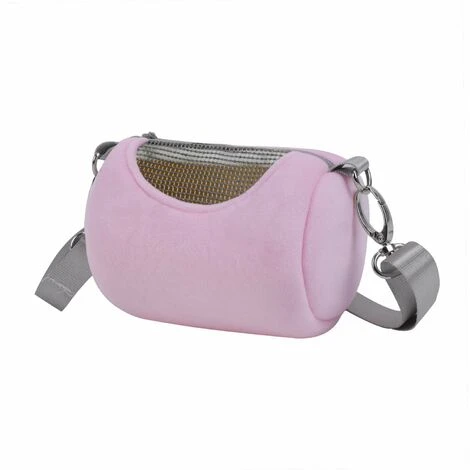 Mignon Sac Bandoulière Pour Hamster Sac De Transport Pour Hérisson Chaton Sacoche Avec Fenêtre De Maille Pour Voyage Vacances Promenade, Rose 2 Mignon Sac Bandoulière Pour Hamster Sac De Transport Pour Hérisson Chaton Sacoche Avec Fenêtre De Maille Pour Voyage Vacances Promenade, Rose – Image 2