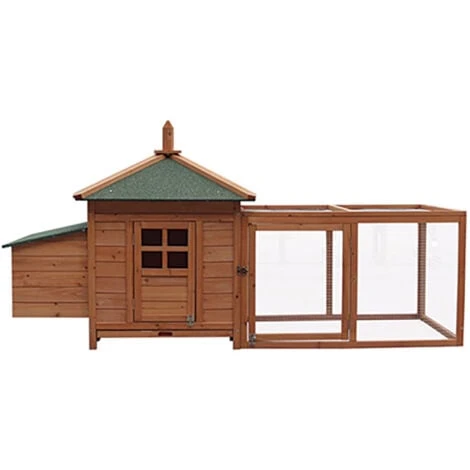 Poulailler En Bois Et Métal Galvanisé Gardiun Indiana 73x196x99 Cm Pour 2 Poules Avec Rampe Et Deux Perchoirs Toit à 4 Pentes 1 Poulailler En Bois Et Métal Galvanisé Gardiun Indiana 73x196x99 Cm Pour 2 Poules Avec Rampe Et Deux Perchoirs Toit à 4 Pentes