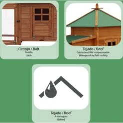 Poulailler En Bois Et Métal Galvanisé Gardiun Indiana 73x196x99 Cm Pour 2 Poules Avec Rampe Et Deux Perchoirs Toit à 4 Pentes 7 Poulailler En Bois Et Métal Galvanisé Gardiun Indiana 73x196x99 Cm Pour 2 Poules Avec Rampe Et Deux Perchoirs Toit à 4 Pentes -Trixie || Flamingo Soldes Magasin 6616930 3