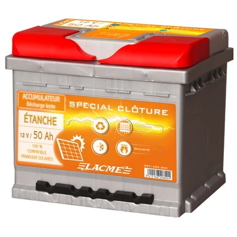 Batterie Clôture 12V 50Ah - Lacmé 1 Batterie Clôture 12V 50Ah - Lacmé