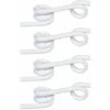 4x Isolateur Cloture électrique Queue De Cochon PVC 19mm Blanc Universel Fil Corde Cordon Bétail Chèvre Poule Chevaux Chien