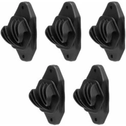 5x Isolateur Cloture électrique Universel Noir Piquet Bois Fil Corde Cordon Bétail Chèvre Poule Chevaux Chien