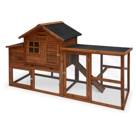 Poulailler En Bois GELINE. 4 Poules. Cage à Poule Avec Enclos 1 Poulailler En Bois GELINE. 4 Poules. Cage à Poule Avec Enclos