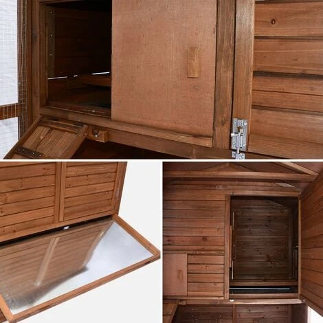 Poulailler En Bois COTENTINE. 6 à 8 Poules. Cage à Poule Avec Enclos 3 Poulailler En Bois COTENTINE. 6 à 8 Poules. Cage à Poule Avec Enclos – Image 3