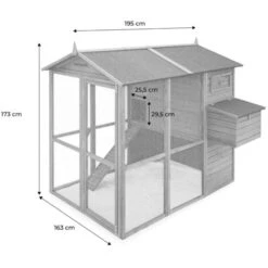 Poulailler En Bois COTENTINE. 6 à 8 Poules. Cage à Poule Avec Enclos 8 Poulailler En Bois COTENTINE. 6 à 8 Poules. Cage à Poule Avec Enclos -Trixie || Flamingo Soldes Magasin 6741123 4