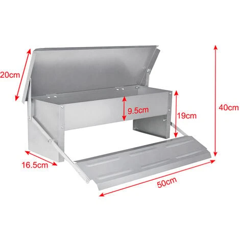 Froadp 5KG Mangeoire Automatique Avec Pieds Anti Rats Et Couvercle étanche, Distributeurs De Nourriture Volailles Avec Pédale, Distributeur D'aliments En Métal Mangeoires Pour Canards Poules 2 Froadp 5KG Mangeoire Automatique Avec Pieds Anti Rats Et Couvercle étanche, Distributeurs De Nourriture Volailles Avec Pédale, Distributeur D'aliments En Métal Mangeoires Pour Canards Poules – Image 2