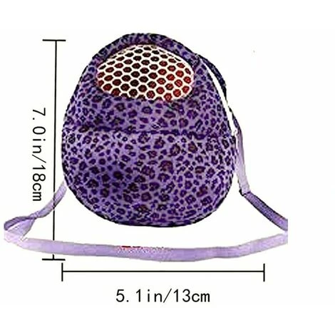 Sac De Transport Pour Animal Domestique - Bandoulière Réglable Avec Bol Pour Petits Animaux - Mangeoire Pour Lapin - Sac De Voyage Respirant - Taille S : 18 X 13 Cm - Léopard Violet 2 Sac De Transport Pour Animal Domestique - Bandoulière Réglable Avec Bol Pour Petits Animaux - Mangeoire Pour Lapin - Sac De Voyage Respirant - Taille S : 18 X 13 Cm - Léopard Violet – Image 2