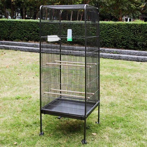 Volière Pour Oiseaux XL 146x54x54cm Cage Petits Oiseaux Perruches Espace Pour Canaris Habitat 2 Volière Pour Oiseaux XL 146x54x54cm Cage Petits Oiseaux Perruches Espace Pour Canaris Habitat – Image 2