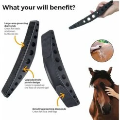 Brosse De Toilettage Pour Chevaux Brosse De Massage 6-en-1 En Crin De Cheval Massage De Toilettage Pour Chevaux,Pour Enlever Les Poils Secs Et Laches Des Chevaux Et Grands Chiens -Trixie || Flamingo Soldes Magasin 68336340 3