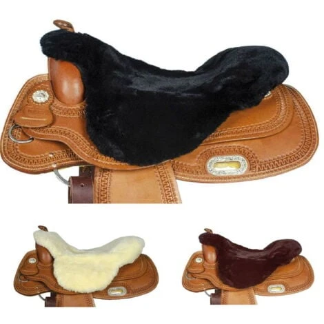 Marron - Housse En Peau De Mouton Pour Selle Western 1 Marron - Housse En Peau De Mouton Pour Selle Western