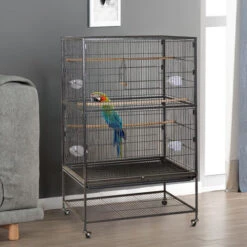 Froadp Cages à Oiseaux 79 X 51,8 X 132 Cm, Avec Roulettes Et 2 Étages Support -Trixie || Flamingo Soldes Magasin 69633080 4