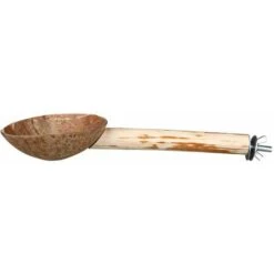 Trixie Perchoir Avec Gamelle, En Noix De Coco/bois 25 Cm/ø 18 Mm