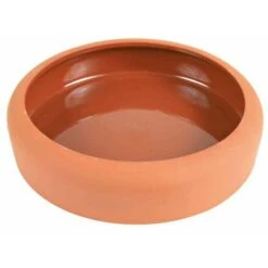 Trixie Gamelle Avec Bord Arrondi, En Céramique 600 Ml/ø 19 Cm, Terre Cuite