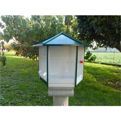 Merkloos Volière Nr 40 Blanc Avec Toit Vert 93x43x78cm 1 Merkloos Volière Nr 40 Blanc Avec Toit Vert 93x43x78cm