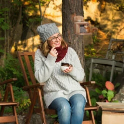 Relaxdays Mangeoire Pour écureuils, Bois Certifié FSC, Toit à Charnière, Ventilation, Distributeur à Accrocher, Nature -Trixie || Flamingo Soldes Magasin 70139936 3