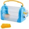 Transporteur Voyage Hamster Portable En Plastique Cage Hamster Respirant Transparent Hamster Porteur Confortable Poignée De Vie Durable Hamster Habitat Maison Pour Jouer Sortant Bleu