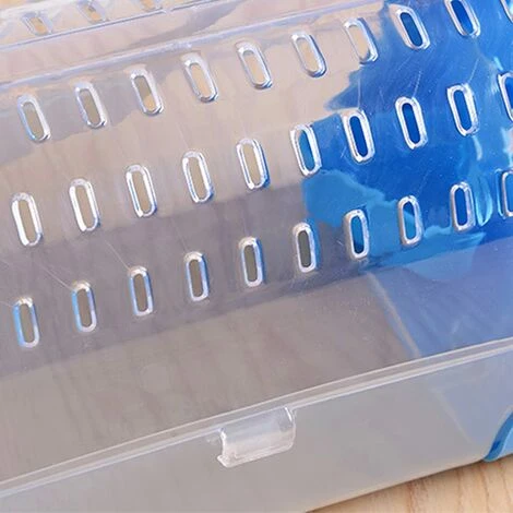 Transporteur Voyage Hamster Portable En Plastique Cage Hamster Respirant Transparent Hamster Porteur Confortable Poignée De Vie Durable Hamster Habitat Maison Pour Jouer Sortant Bleu 3 Transporteur Voyage Hamster Portable En Plastique Cage Hamster Respirant Transparent Hamster Porteur Confortable Poignée De Vie Durable Hamster Habitat Maison Pour Jouer Sortant Bleu – Image 3