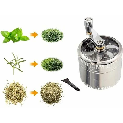 Grinder Moulin à Herbes, Grinder En Zinc Moulin à épice 55mm Moulin En 4 Pièces Grinder Avec Manivelle, Pollen Crusher, Moulin à épices Avec Double Chambre Et Récupérateur De Pollen 5 Grinder Moulin à Herbes, Grinder En Zinc Moulin à épice 55mm Moulin En 4 Pièces Grinder Avec Manivelle, Pollen Crusher, Moulin à épices Avec Double Chambre Et Récupérateur De Pollen – Image 5