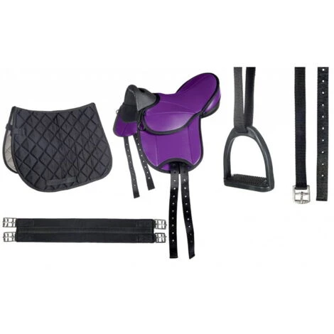 Taille Unique Pour Tous Les 12, Vert 5800: Ensemble De Selle Shetland Synthétique Complet Avec étriers De Sangle Et Sous-selle 2 Taille Unique Pour Tous Les 12, Vert 5800: Ensemble De Selle Shetland Synthétique Complet Avec étriers De Sangle Et Sous-selle – Image 2