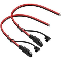 Lot De 2 Câbles D'extension SAE SAE Quick Connector Disconnect Plug Pour RV Trolling Motor Solar Panel (16AWG)