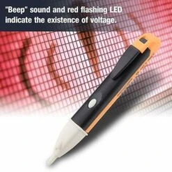 Voltage Tester, 90V-1000V Non-Contact Electrical Voltage Tester Digital Test Pen Power Detector 1AC-D Sensor For Home And Electrical Industry, Orange, One Piece -Trixie || Flamingo Soldes Magasin 71996653 5