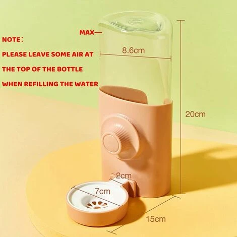 Distributeur Eau Lapin, 600ML Suspendue Abreuvoir Lapin Automatique Biberon Cochon D'Inde Anti-Goutte Biberon Hamster Pour Lapin Chinchilla Cochon D'Inde Hérisson Furet (Rose) 2 Distributeur Eau Lapin, 600ML Suspendue Abreuvoir Lapin Automatique Biberon Cochon D'Inde Anti-Goutte Biberon Hamster Pour Lapin Chinchilla Cochon D'Inde Hérisson Furet (Rose) – Image 2