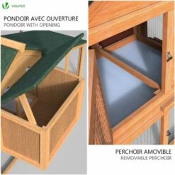 Poulailler En Bois XL Avec Pondoir Et Perchoir -Trixie || Flamingo Soldes Magasin 72634947 4