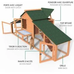 Poulailler En Bois XL Avec Pondoir Et Perchoir -Trixie || Flamingo Soldes Magasin 72634947 5