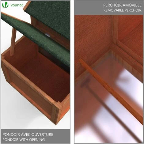 Poulailler En Bois Avec Pondoir Et Perchoir Accueillant 2 Poules 2 Poulailler En Bois Avec Pondoir Et Perchoir Accueillant 2 Poules – Image 2