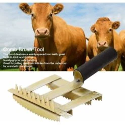 Peigne De Rejet De Bétail Outil De Brosse De Peigne De Vache De Bétail Brosse à Cheveux De Taureau Outil De Toilettage De Rateau De Herse Antiprurigineux Pour Les Fournitures De Bétail -Trixie || Flamingo Soldes Magasin 72736615 5