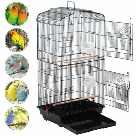 Yaheetech Cage Oiseaux Volière Portable Pour Perruche Perroquet Canari Inséparable Mandarins Avec 4 Perchoirs Mangeoire 46 X 35 X 104,5cm 2 Yaheetech Cage Oiseaux Volière Portable Pour Perruche Perroquet Canari Inséparable Mandarins Avec 4 Perchoirs Mangeoire 46 X 35 X 104,5cm – Image 2