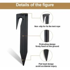 Lot De 100 Piquets De Fixation Pour Câbles Périphériques,piquets D'ancrage Au Sol,accessoires Pour Tondeuses,crochet Pour Robot Tondeuse,câble De Délimitation -Trixie || Flamingo Soldes Magasin 74519244 3