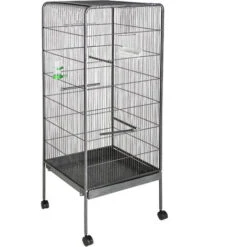 Cage à Oiseaux 146 Cm - Volière, Volière à Roulettes, Volière Pour Oiseaux Exotiques