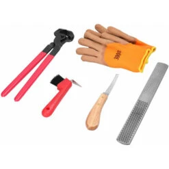 SEENLIN Pince à Sabot De Cheval Coupe Ferrure Lime Poignée Râpe Coupe-sabot Brosse Outil, 6pcs - Rouge -Trixie || Flamingo Soldes Magasin 75561305 3