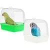 2PCS Baignoire Pour Oiseaux,Baignoire Bird Bain D'oiseau Cage Baignoire Oiseaux Baignoire Suspendue Avec Crochets Fournitures De Cage à Oiseaux Pour Oiseaux Canaries Budgies Et Perroquet