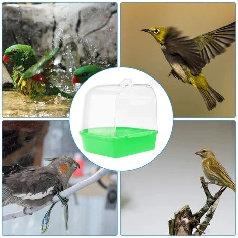 2PCS Baignoire Pour Oiseaux,Baignoire Bird Bain D'oiseau Cage Baignoire Oiseaux Baignoire Suspendue Avec Crochets Fournitures De Cage à Oiseaux Pour Oiseaux Canaries Budgies Et Perroquet 4 2PCS Baignoire Pour Oiseaux,Baignoire Bird Bain D'oiseau Cage Baignoire Oiseaux Baignoire Suspendue Avec Crochets Fournitures De Cage à Oiseaux Pour Oiseaux Canaries Budgies Et Perroquet – Image 4