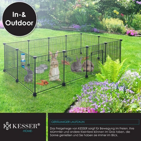 KESSER® Parc Enclos Grillagé Pour Lapins En Métal Grillagé XXL Avec Porte Enclos Pour Petits Animaux Cochons D'Inde Enclos Libre, Cage Pour Petits Animaux Parc Grillagé Pour Lapins Pour L'intérieur - 5 KESSER® Parc Enclos Grillagé Pour Lapins En Métal Grillagé XXL Avec Porte Enclos Pour Petits Animaux Cochons D'Inde Enclos Libre, Cage Pour Petits Animaux Parc Grillagé Pour Lapins Pour L'intérieur - – Image 5
