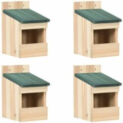 VIDAXL Nichoirs 4 Pcs 12x16x20 Cm Bois De Sapin