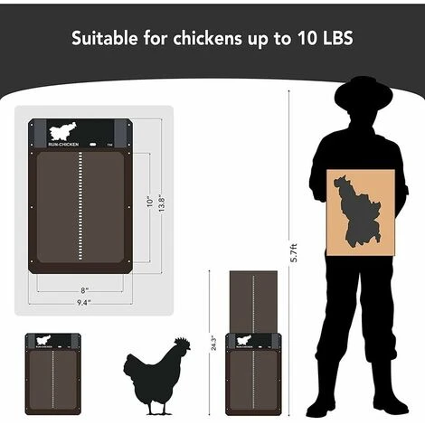 Porte De Poulailler Automatique Sensible à La Lumière, Porte De Poulailler, Porte Pour Animaux Domestiques, 4 Porte De Poulailler Automatique Sensible à La Lumière, Porte De Poulailler, Porte Pour Animaux Domestiques, – Image 4