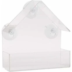 1 X Handy Home And Garden Mangeoire à Oiseaux à Plateau Transparent Avec 3 Ventouses