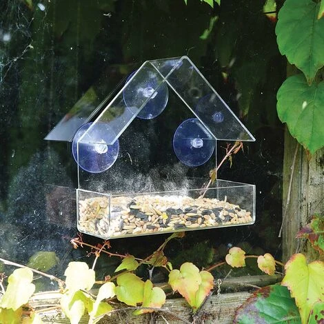 1 X Handy Home And Garden Mangeoire à Oiseaux à Plateau Transparent Avec 3 Ventouses 2 1 X Handy Home And Garden Mangeoire à Oiseaux à Plateau Transparent Avec 3 Ventouses – Image 2