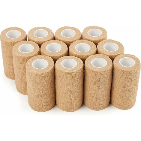 GP Pansement Auto-adhésif 10 Cm X 4,5 M, 12 Rouleaux De Pansement Adhésif Vétérinaire Pour Les Premiers Soins, Le Sport, Les Chevaux, Les Chiens (beige) 1 GP Pansement Auto-adhésif 10 Cm X 4,5 M, 12 Rouleaux De Pansement Adhésif Vétérinaire Pour Les Premiers Soins, Le Sport, Les Chevaux, Les Chiens (beige)